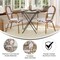Merrick Lane Celia Set of Two Stacking Thonet Bistro Style Chair with Arms, PE Rattan Seat, and Metal Frame for Indoor/Outdoor Use